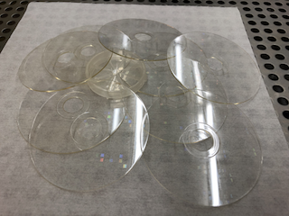Spritzgegossene Kunststoffteile mit Sub-Mikrometer optischen Test-Gitter